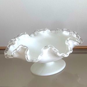 Fenton Silver Crest “Silvercrest” Pedestal Bowl